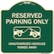 Signmission Designer Series-Resident Parking Unauthorized Vehicles Towed Away With Gr, 18" x 18", G-1818-9897 A-DES-G-1818-9897 - alternate 1